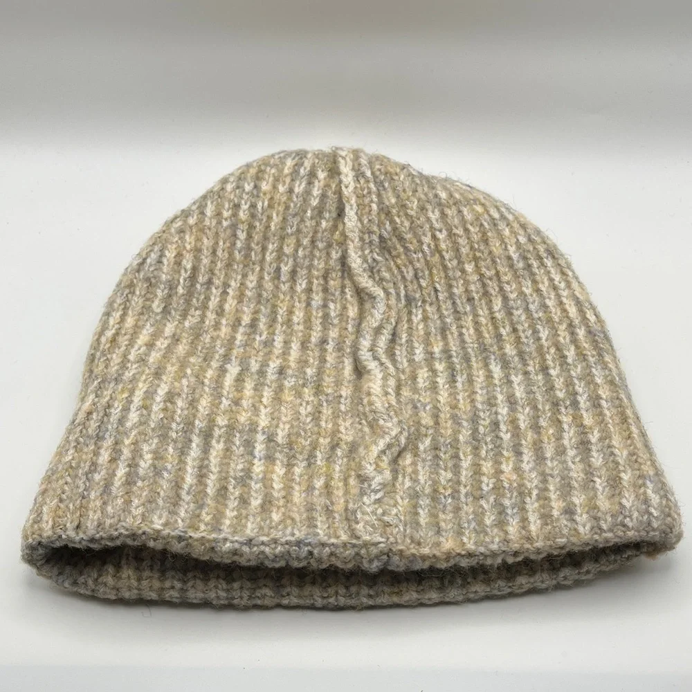 Tan Marled Knit Beanie - Pretty Little Book Addict Patch